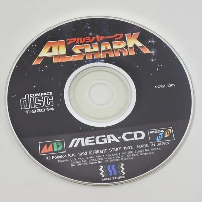 ALSHARK Disc Only Sega Mega CD 2015 mcd - Image 1 of 2