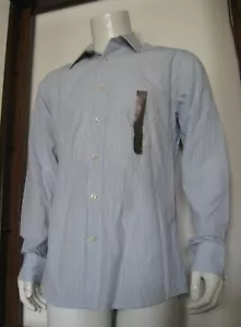S Men Structure Long Sleeve Button Down Shirt Blue White Stripe small new NWT - Picture 1 of 10