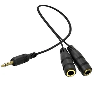 Headphone Splitter 3.5mm Aux Splitter 2 Female To 1 Male Audio Y Splitter Stereo - Picture 1 of 7