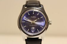 VINTAGE RARE CLASSIC MEN'S GERMANY MECHANICAL WATCH "RUHLA" WITH NICE BLUE DIAL