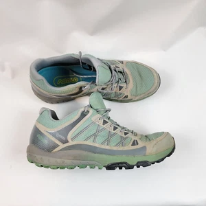 Asolo Shoes Womens 8 Green Gray Gore-Tex Hiking Sneakers Low Top Vibram Trail - Picture 1 of 15