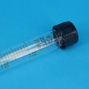 Glass Centrifuge Test Tube With/PP Screw Cap Round Bottom - Picture 1 of 15