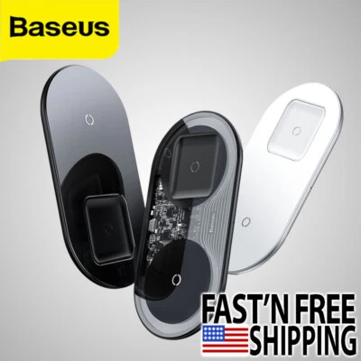 15W 2in1 Qi Fast Max Wireless Charging Pad PRO for Apple Airpods Pro Samsung - Image 1 of 4