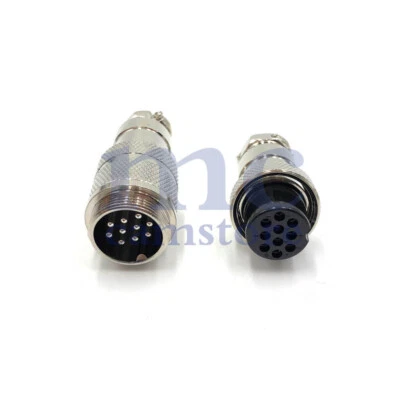 GX20 10 Pin Aviation Plug Male & Female Metal Connector Docking Plug Socket - Image 1 of 4