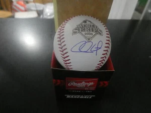Chase Utley Philadelphia Phillies Firmado 2008 Serie Mundial WS Fanáticos del Béisbol - Imagen 1 de 1