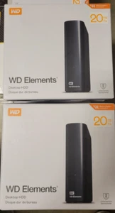 Disco duro externo de escritorio Western Digital 20 TB WD Elements-WDBWLG0200HBK-NESN - Imagen 1 de 5