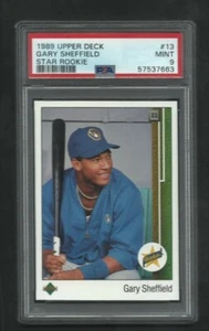 PSA 9 COMO NUEVO GARY SHEFFIELD 1989 NOVATO CUBIERTA SUPERIOR #13 - Imagen 1 de 1