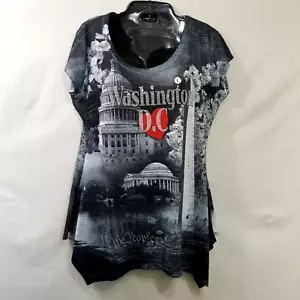 New Sweet Gisele Womens Washington DC Printed T-Shirt Top Blouse Size L - Picture 1 of 17