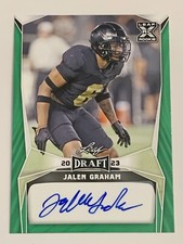 JALEN GRAHAM 2023 Leaf Draft XRC Rookie Green Auto #BA-JG1 Purdue Football