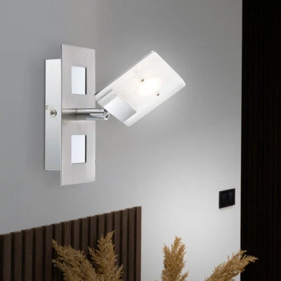 Applique da Parete Lampada Corridoio Faretto Muro Flessibile Satinato 1x LED - Immagine 1 di 4
