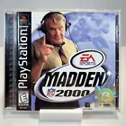 Madden NFL 2000 (Sony PlayStation 1, 1999) Probado Completo CIB Etiqueta Negra