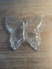 Vintage Clear Jeanette Glass Butterfly Candy Trinket Jewelry Dish 8” Wide