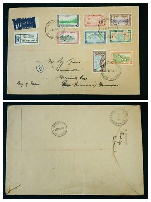 RARE UNIQUE DESTINATION COOK ISLAND TO BERMUDA “REGISTERED” POSTALY USED 1ST DAY - Image 1 of 3