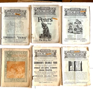 Harper's Young People -9-Books of May & July, 1887; cover illustrations & Adds - Picture 1 of 12