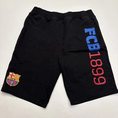 Pantalones cortos deportivos de vellón FC Barcelona para hombre talla grande negros FCB 1899 Foto 1 de 4
