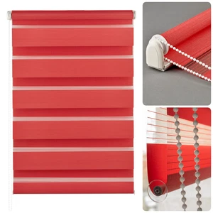 Doppelrollo Klemmfix Ohne Bohren Duo Rollo ZebraRollo Fensterrollo Rote Rose - Bild 1 von 20