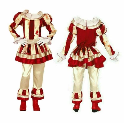 MJPARTY Kids Halloween Killer Clown Costume Children Circus Fancy Dress Boys Girls
