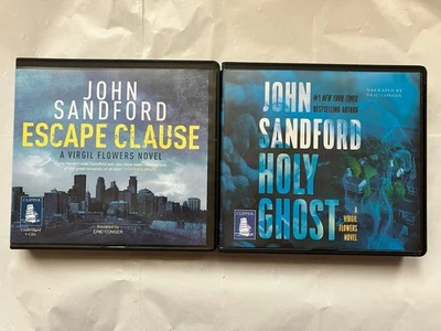 Two Audiobooks John Sandford x 2 Holy Ghost, Escape Clause - Pre-owned, Good - Image 1 of 4