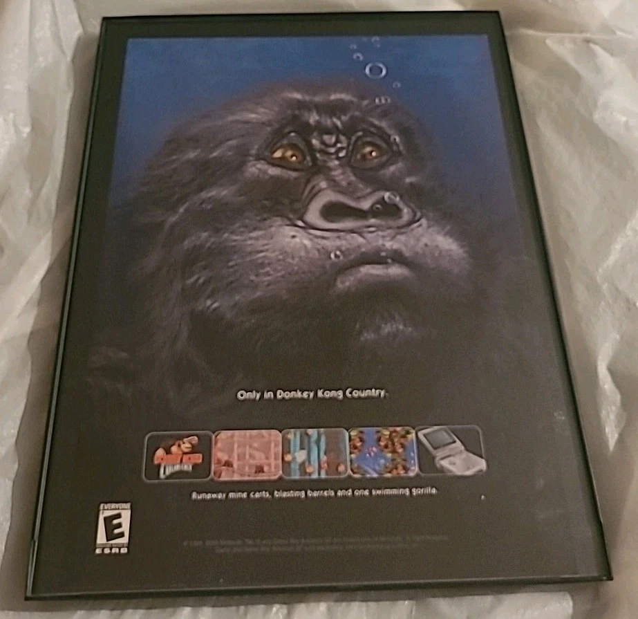 Видеоигра Donkey Kong Country винтажная печатная реклама в рамке 8,5x11 2003 - Изображение 1 из 1