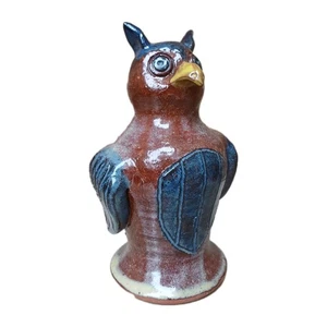 Stanley Ferguson Eule Gillsville Georgia Keramik Statue 7" x 4" breit mehrfarbig - Bild 1 von 11