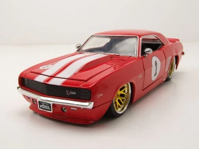 Chevrolet Camaro #1 1969 Rosso Quasi & Furious Modellino Auto 1:24 Jada Toys - Immagine 1 di 4
