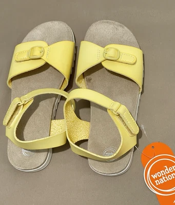 Nuevo Wonder Nation Niñas Pequeñas Punta Abierta Hebilla Sandalias Zapatos Talla-12 Ajustables Foto 1 de 4