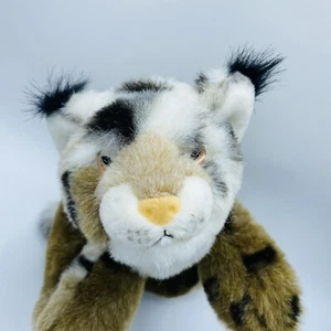 Aurora World Inc White Brown Baby Tiger Kitten 12” Pink EyesPlush Stuffed Animal - Picture 1 of 11