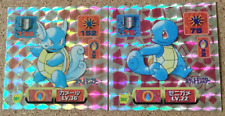 【NM】Pokemon Sticker 1997 Amada / Squirtle 360 Wartortle 361 PRISM Holo Set