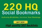 220 Social Bookmarks  high quality seo backlinks for google ranking