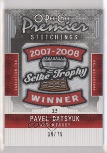 2008-09 O-Pee-Chee Premier Stitchings Variations /75 Pavel Datsyuk #PS-PD