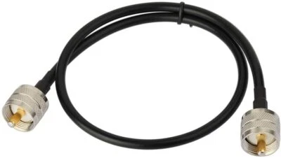 Bingfu UHF Male PL-259 to UHF Male PL-259 Low Loss Digital Cable 2ft RG58 Cable - Image 1 of 4