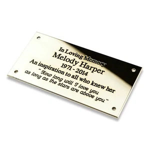 200mm x 20mm - Brass Engraved Plaque/Name plate. Deep Engraving in Solid Brass - Picture 1 of 6