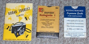 Vintage.. KODAK Tourist Camera Manual & Exposure Guides ..Lot of 3 - Picture 1 of 4