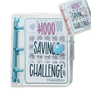 Mini Binder Savings Challenge Binder Monthly Money Savings Challenges Book - Picture 1 of 12