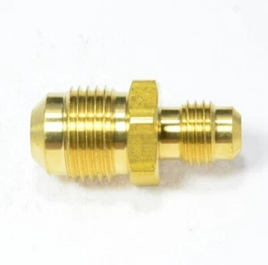 Gas Flare Male Union Reducer 3/8 to 1/4 Sae 45 Brass Fitting Propane Lng 42R-64 - Picture 1 of 6