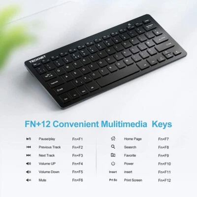 Mini Ultra Slim Bluetooth Wireless Keyboard For ipad Android Tablet PC Laptop-Uk - Image 1 of 4