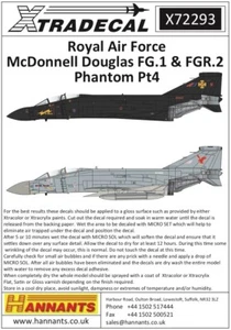 X72293 Xtradecal 1:72 McDonnell-Douglas FG.1 / FGR.2 Phantom II Pt 4 - Imagen 1 de 5