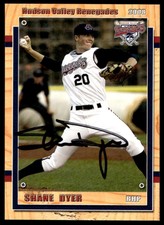 2008 Grandstand Hudson Valley Renegades Shane Dyer Autograph Baseball Card
