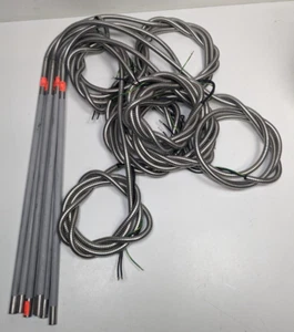 Lot of 7 NEW HITECH Cartridge Heaters  3/8" x 15" - 240V 1000W - 60" Leads  !! - Picture 1 of 5