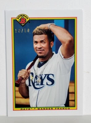 2021 Bowman Transcendent VIP Wander Franco SSP /50 1990 RETRO THROUGH THE YEARS  - Image 1 of 4