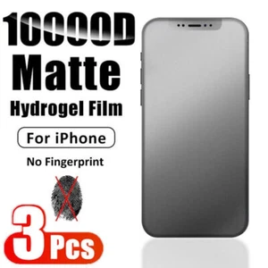 3Pcs Screen Protector For iPhone 15 14 13 12 Pro Max XR XS Matte Hydrogel Film - Bild 1 von 16
