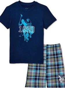 Boy’s U.S. Polo Assn. Short Sleeve Tee & Shorts Pajama Set, Size 6/7 - Picture 1 of 5