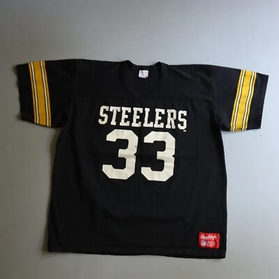 NFL Pittsburgh Steelers Rawlings Camisa Jersey Adulto Hombre XL EE. UU. Hecha 33 Negra Foto 1 de 4