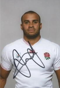 ENGLAND & BATH RUGBY: JONATHAN JOSEPH SIGNED 6x4 WORLD CUP PORTRAIT PHOTO+COA - Bild 1 von 1