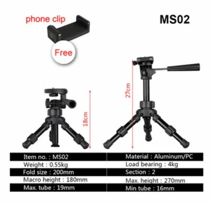 Small Lightweight Tabletop Camera Tripod Desktop Mini Tripod For DSLR Camera - Picture 1 of 9