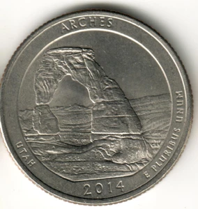 USA - 2014P - Washington ¼ Dollar - Arches - Low Mintage - #8213 - Picture 1 of 2