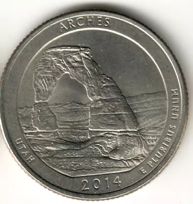 USA - 2014P - Washington ¼ Dollar - Arches - Low Mintage - #8213 - Image 1 of 2