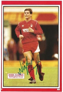 NIGEL CLOUGH NOTTINGHAM FOREST FC 1984-1993 INGLATERRA INT AUTÓGRAFO ORIGINAL - Imagen 1 de 3