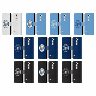 OFFICIAL MANCHESTER CITY MAN CITY FC BADGE LEATHER BOOK CASE FOR LG PHONES 2 - Image 1 of 4