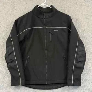 Caterpillar Cat Jacket Adult Medium Black Work Fleece Lined Soft Shell Outdoor - Picture 1 of 13